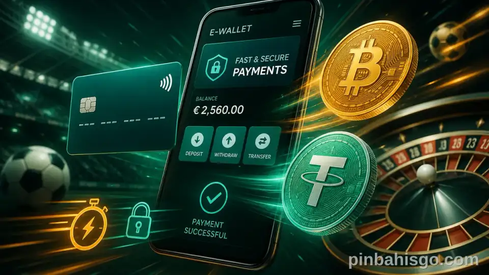 Pinbahis Papara ve kripto para yatırma illüstrasyonu